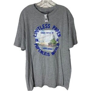 The Office Dunder Mifflin Inc Men's Size XL Short Sleeve Shirt Gray‎ NWT